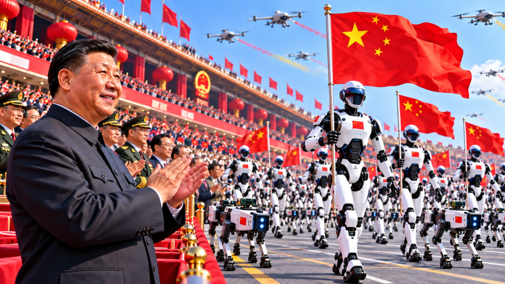 YouTube thumbnail: China robot parade