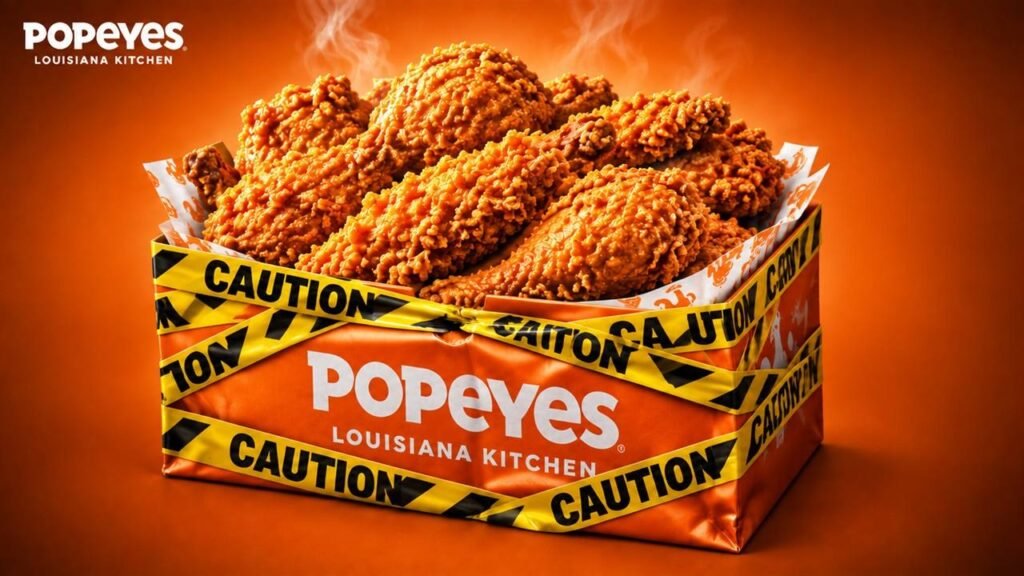 YouTube thumbnail: Popeyes caution
